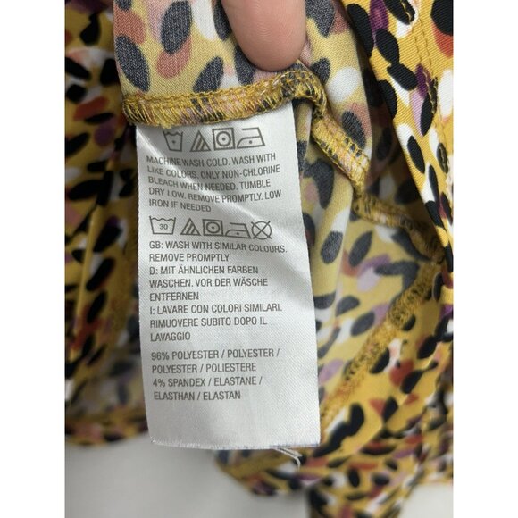 Susan Graver Womens Top Size Large Liquid Knit Office Work Career Spotted Artsy - Picture 6 of 6